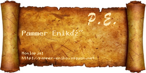 Pammer Enikő névjegykártya